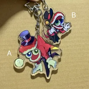 The Amazing Digital Circus Anime KeyChain Caine TADC Keychains, Cute Kawaii Bag Charm, Key Accessory, Gift for Fans, Collectible Character Charm, for Bags, Keys, Backpacks, Cute Decor, Gift Idea