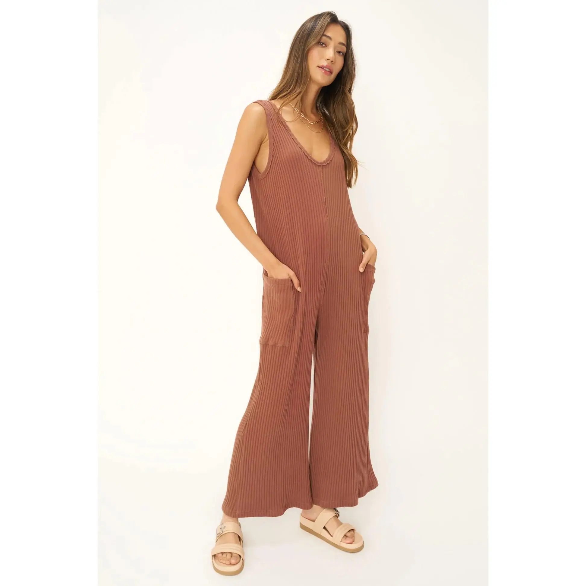 Santa Maria Sweater Rib Jumpsuit