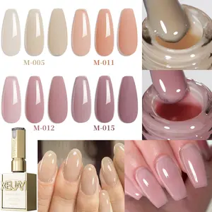 4PCS 15ML Spring Nail Art Fashion 2025 Bright Nails 4 Colors 15ml New Trendy Icy Nude Nail Polish Semi Permanent Nail Dip UV LED Nail Salon DIY Nail Salon Gel