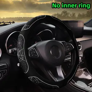 Spider Web Pattern Automotive Car Steering Wheel Cover, Non-slip Car Steering Wheel Protector, Universal Car Interior Decoration Accessories for 14.5-15 Inches Car Steering Wheel