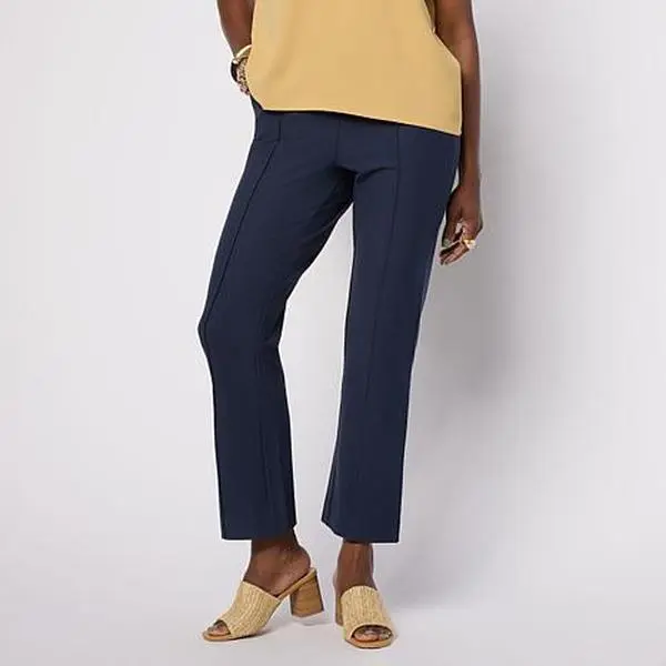 MarlaWynne WynneLayers Essential Knit Crepe Cropped Kick Flare Pant