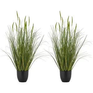 VEVOR Artificial Grass Plant, 27 inch Faux Onion Grass Fake Greenery Shrubs Plant, Premium PVC for Indoor Outdoor House Home Garden Office Room Dcor, Housewarming, 8 Pack GreenVEVOR Super Brand Day