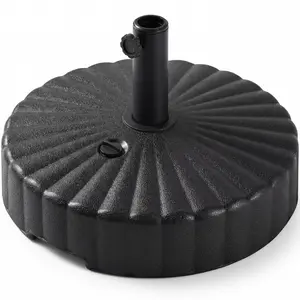 Best Choice Products Fillable Plastic Patio Umbrella Base Stand, Pole Holder w/ Adjustment Knob, Scallop Pattern
