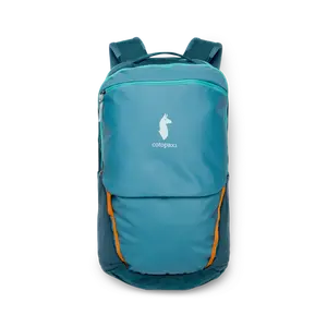 Cotopaxi Allpa 26L Daypack - Blue Spruce & Abyss, Polyester TPU Fleece, Chain Feature, Panel Loading, Laptop Pocket, Water Bottle Pockets, Luggage Strap