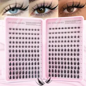 Natural Fluffy False Eyelashes, Anime Style Lash Extensions, C Curl Individual Lashes, DIY Home Use, 8-16mm Mixed Length