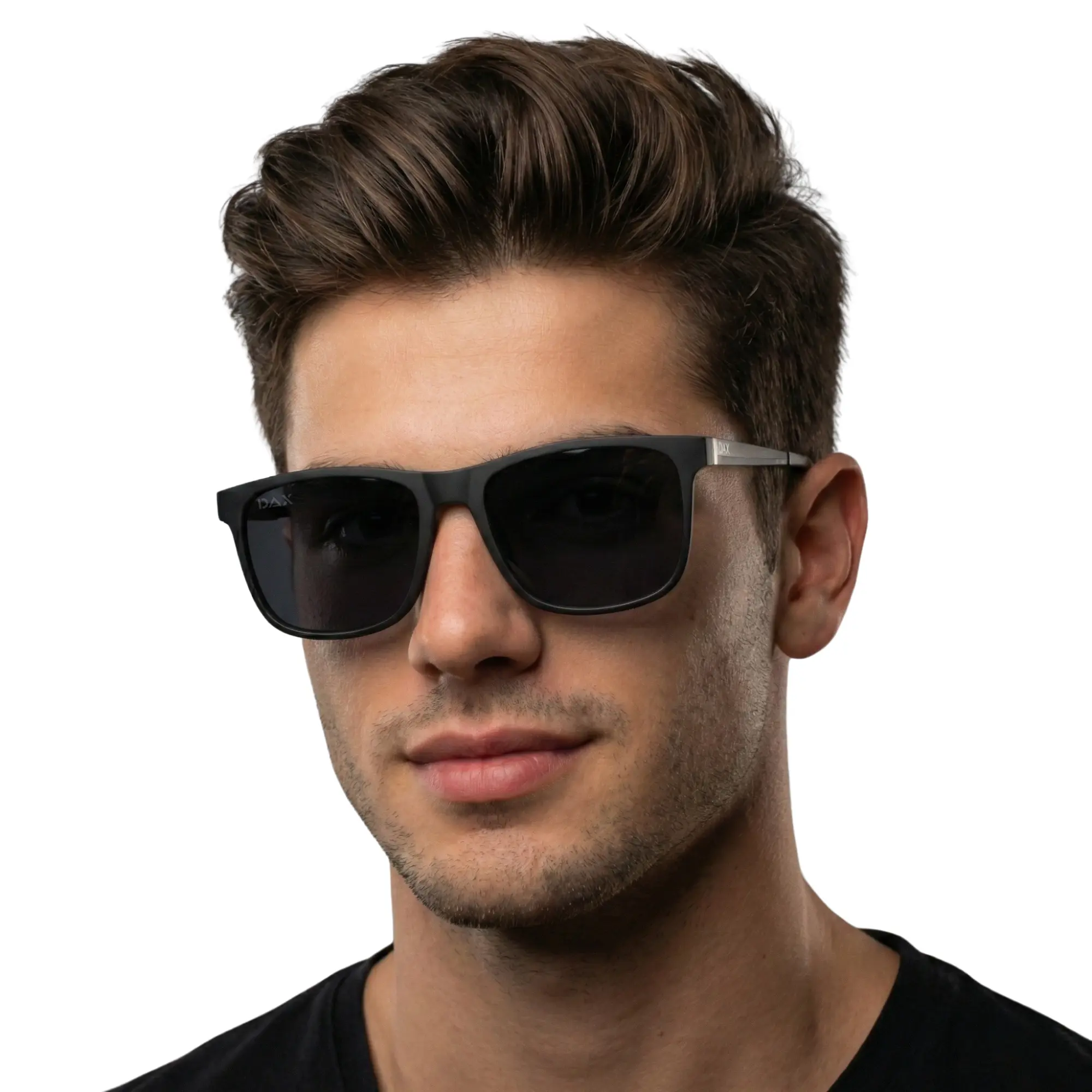 DAX Eyewear Dash Trendy Casual Sunglasses - Men's Polarized UV400 Protection TAC Lenses, Hair-Friendly, Sun Protective Unisex Statement Frames, Multiple Colors, Protective Everyday Use, Sun Protective Sunglasses