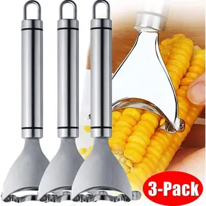 3PCS Corn Cutter Peeler Corn Stripper Cob Stripper Stainless Steel Kitchen Tool Utensils cheese  grater