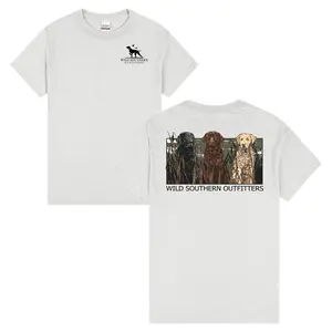 Wild Southern Outfitters Labrador Trio T-Shirt, 2-sided Graphic Tee, Country Dog Lover Shirt for Men and Women, Casual Wear