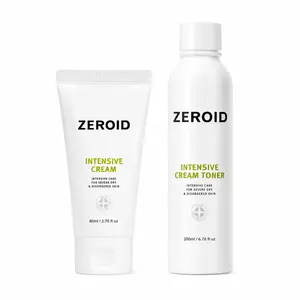 ZEROID | Intensive Repair Set | Cream Toner + Intensive Cream | Toner & Cream for Sensitive and Dry Skin | 6.76 fl oz (200ml) + 2.70fl oz (80ml)