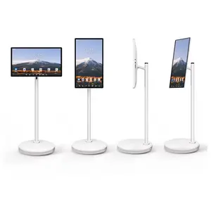Smart Portable 24 Inch monitor with 13MP Camera, Touch Screen, Smart Rotation, White Stand