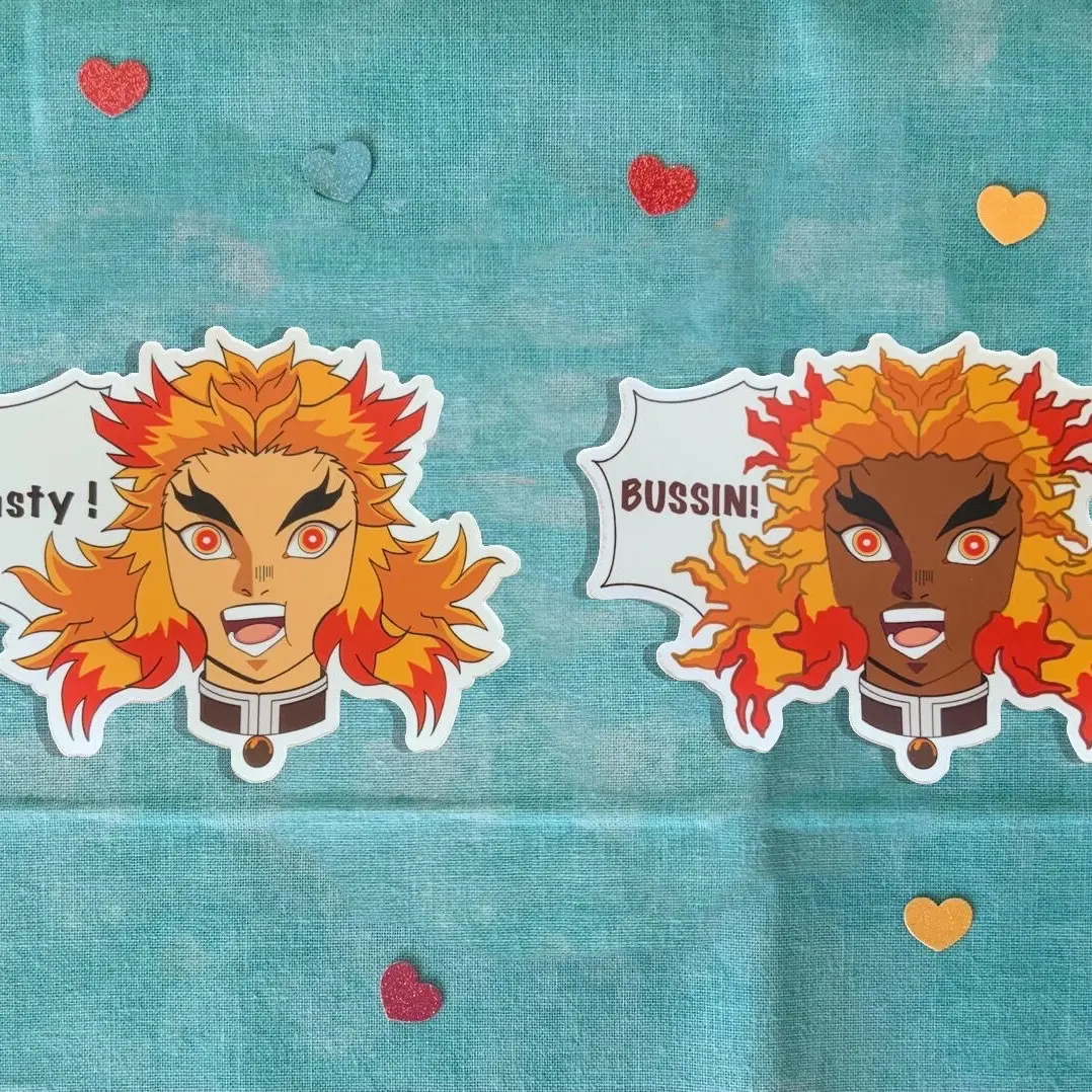 Demon Slayer Rengoku Die Cut Vinyl Sticker - Matte Finish