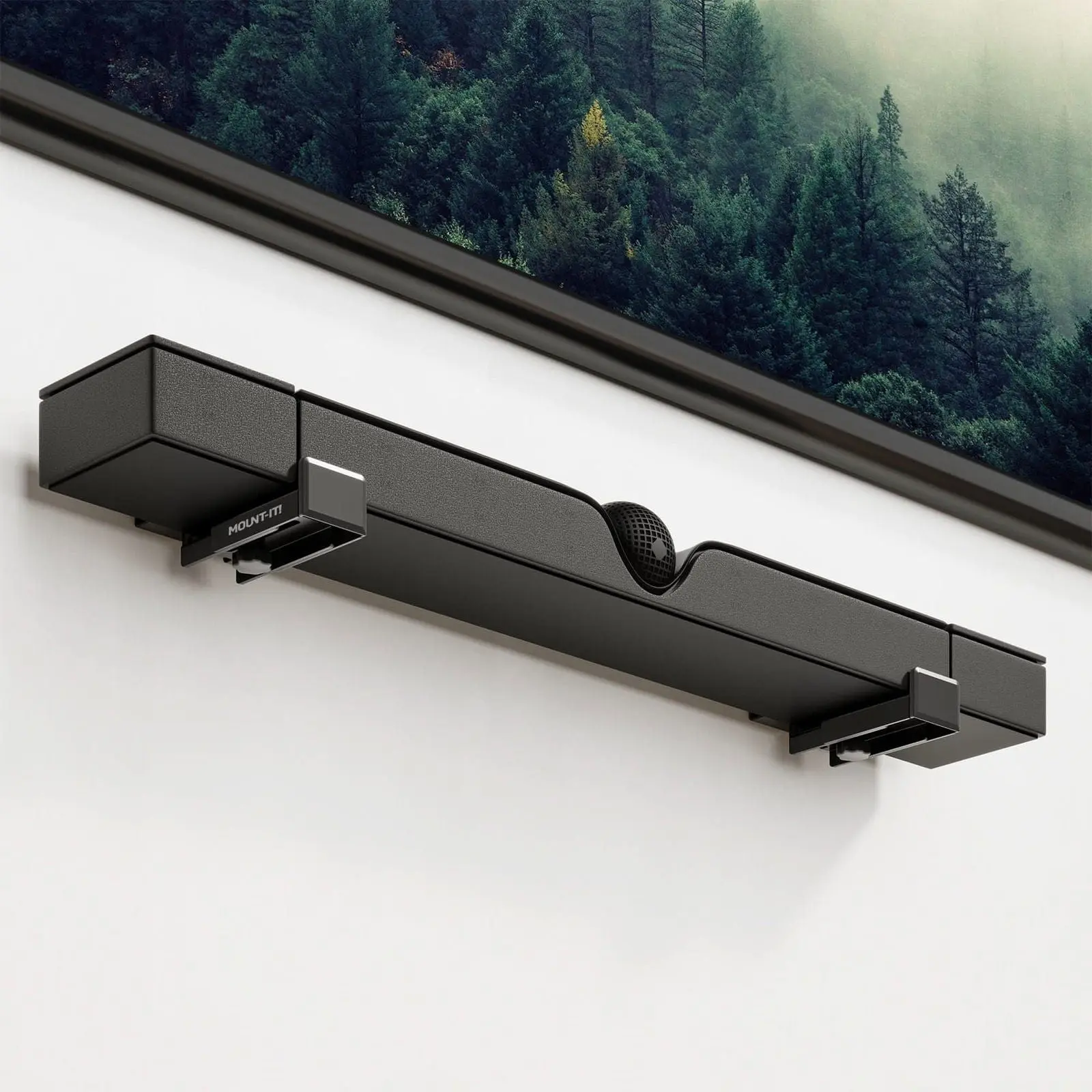 Mount-It! Metal Soundbar Wall Mount Holder, No-Stud Flexible Drywall Installation, Easy and Flexible Installation, Quick-Install Speaker Bracket for Living Room, Holds Up to 13.2 lbs