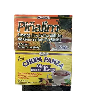 Tea CHUPA Panza, Tea Based ONGINGER Root, PINNEAPPLE, Flax & Cinnamon (30 Tea Bags/ 0.10 oz Each) Variation Pack Organic Natural Beverage
