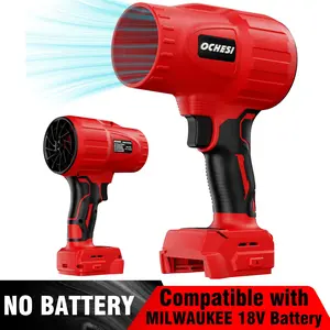 Electric Cordless Leaf Blower Dust Blower for Dewalt 20V Max Battery for Milwaukee 18V/ for Makita 18V Battery, High-Speed Brushless Motor Handheld Jet Fan Air Blower for Patio Cleaning, Lawn Care, Blowing Leaves and Dust (No Charger)