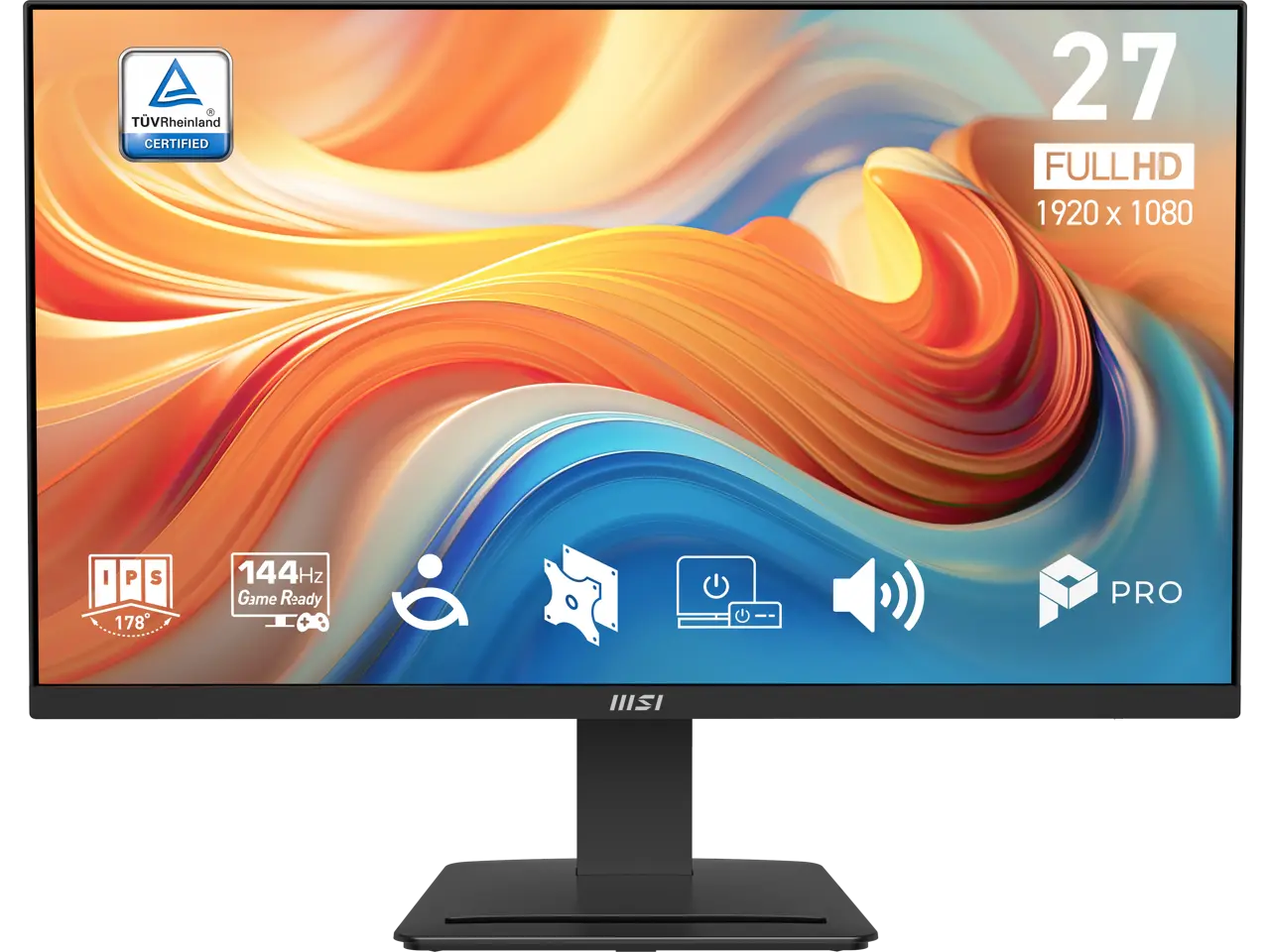 MSI 27 inch Full HD 144Hz IPS 1ms Built-in Speakers FHD Computer Monitor for both work and gaming PRO MP273 E14A