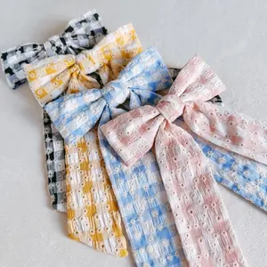 Ellison and Young Daisy Picnic Gingham Bow Hair Clip