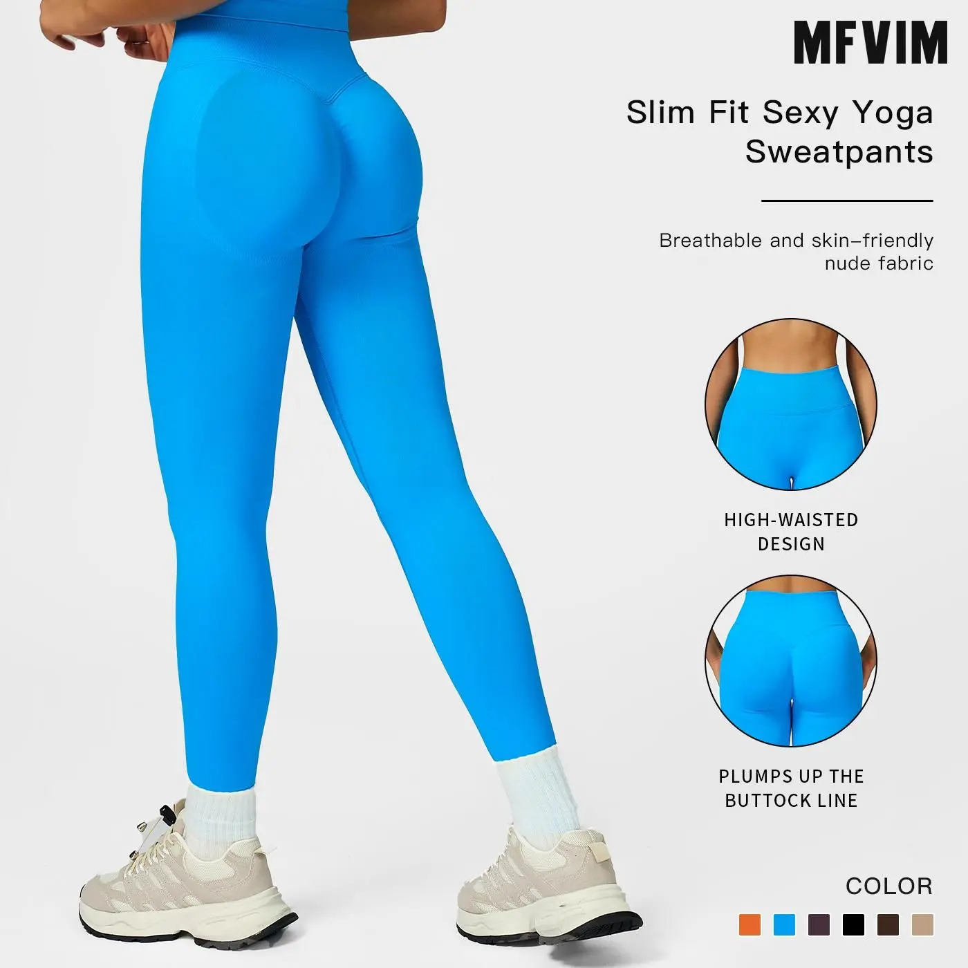 Women's High-Waist   by MFVIM - High-Elastic Quick-Dry Breathable Comfortable   Suitable for Yoga, Gym,  Exercises,  Clothing, Sportswear, Sporty Style Sportswear,  Sportswear Waisted Leggings pants Sports Fitness