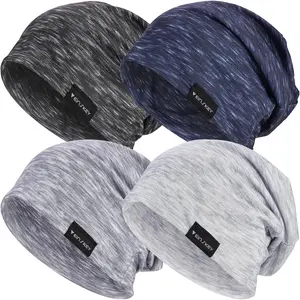 Lightweight Slouchy Beanie for Men Women, Oversize Thin Cotton Skull Cap Chemo Cap Night Sleeping Hat for All Seasons