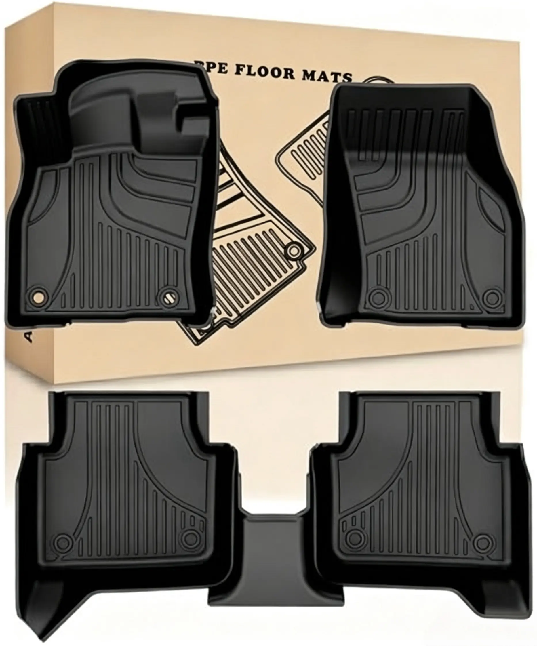 For Volkswagen Jetta 2019-2024 Customized Waterproof Environmentally Friendly TPE Car Floor Mats- Full Set 1st & 2nd Row Car Accessories, Vehicle Accessories Interior Accessory