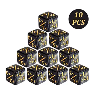 10Pcs Acrylic Desktop Dice Counter Set, Precision Board Game Accessories, Ideal Gift for Gaming Enthusiasts & Collectors, 10 Pieces