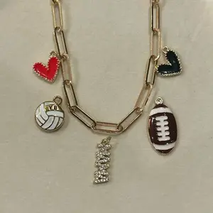 Volleyball and Football necklace