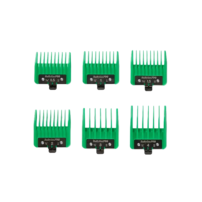 BaBylissPRO Precision Clipper Guards - Green Hair Cutting Kit Hair Beard Trimmer