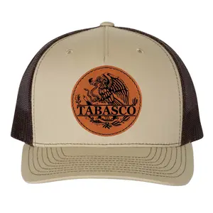 Tabasco Mexico Eagle Leather Patch Hat Trucker Hat Baseball Cap