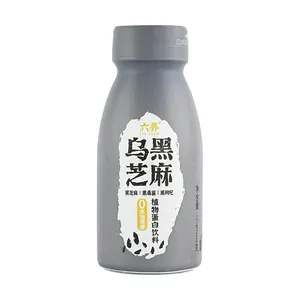 LIUYANG Black Sesame Oat Milk Plant Protein Breakfast Drink 230g Sugar-Free