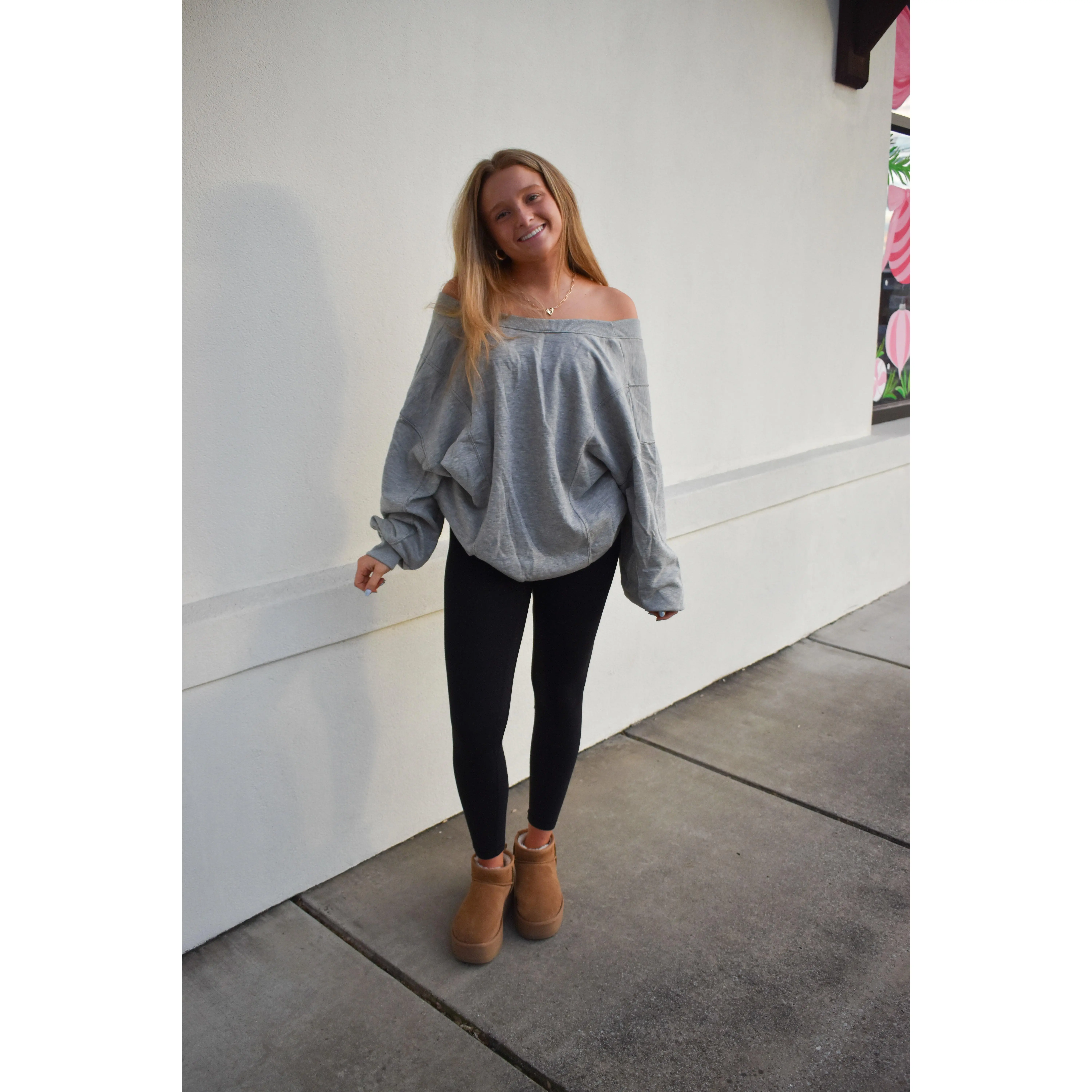 Reversible Twist-Front Terry Sweatshirt