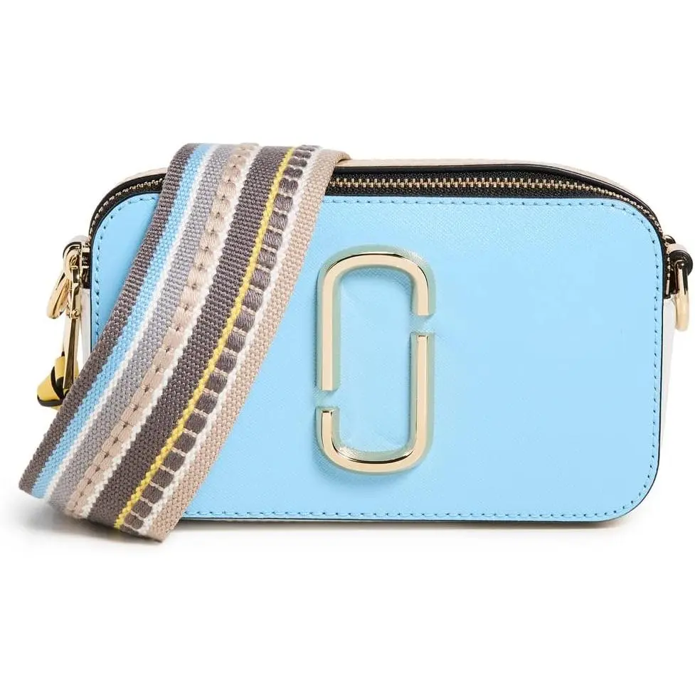 MARC JACOBS The Snapshot Women's Small Colorblock Camera Bag, Crossbody Handbag with Zip Closure and Adjustable Strap, Crossbody Pouch Women's Handbags, Patch Interior Pockets, One Size