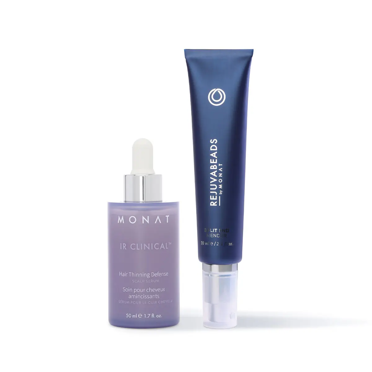 MONAT Scalp to Ends Duo – Hair Thinning Defense Serum & Split End Repair Treatment Set