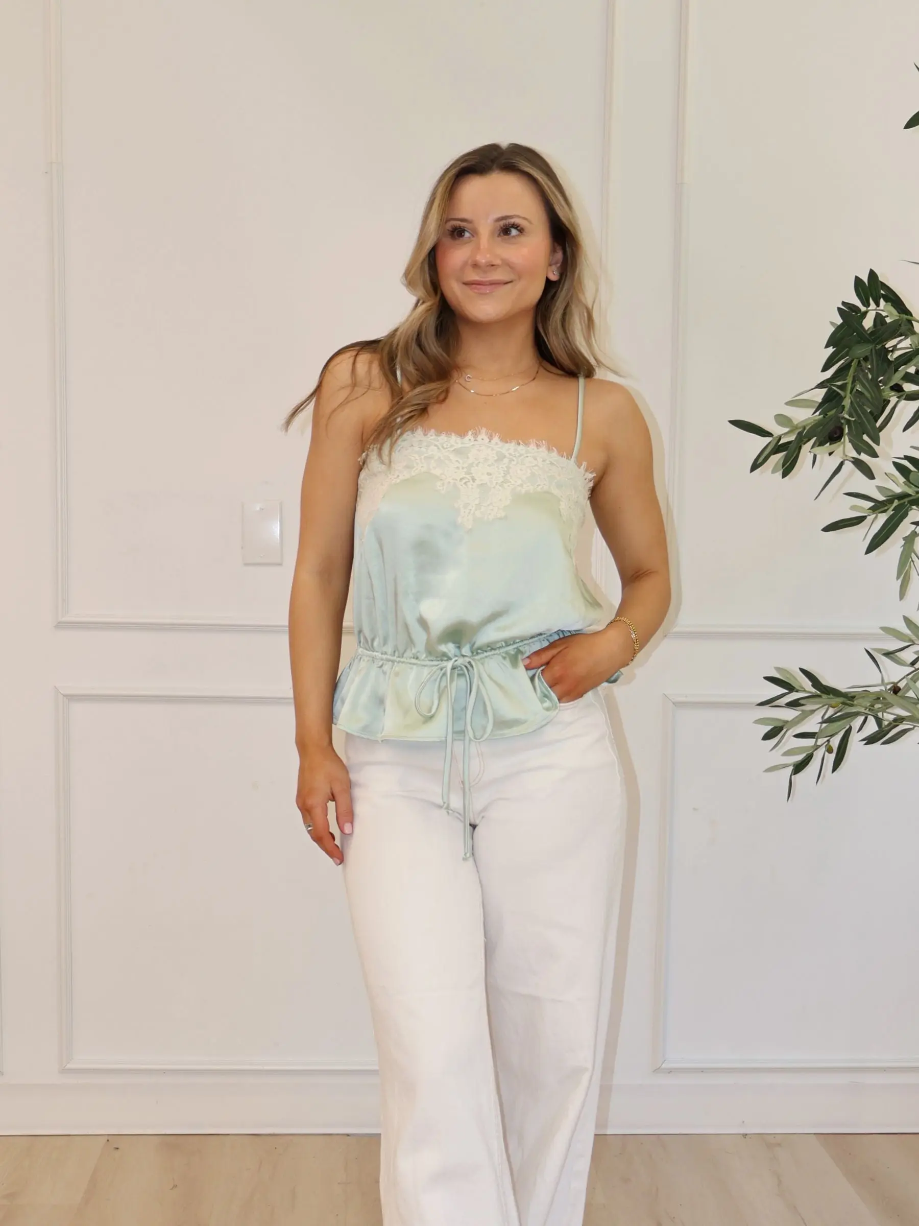 Sunkissed Satin Lace Top