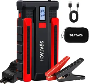 Scatach 4000A Car Battery Jump Starter, 12V Jump Starter Battery Pack (up to 10.0L Gasoline and 8.0L Diesel Engine), Portable Jump Box with Jumper Cable, LED Display, LED Light