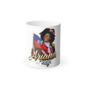 Ariana Haitian Flag Parade Portrait Mug | Color Morphing 11oz