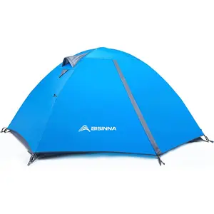 Lightweight Backpacking Tent – 2/4 Person, Waterproof Double Layer, Two Doors