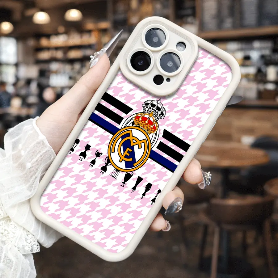 Pink Houndstooth for phone case, compatible with iPhone 17 Pro Max, 16 Pro Max，15 Pro, 14, 13, 12, 11, XR, XS Plus, SE, Mini. Made from soft TPU shock-resistant silicone material, this stylish street-style gift is perfect for any occasion.