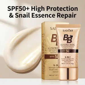 SADOER 9-in-1 BB Sunscreen SPF 50+ PA+++ – Golden Snail Repair & Full-Band Protection for Daily Glow