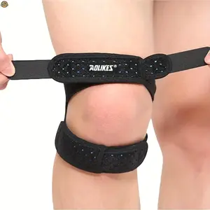Sports silicone patellar brace with compression for patella, suitable for running, hiking, basketball, and fitness.