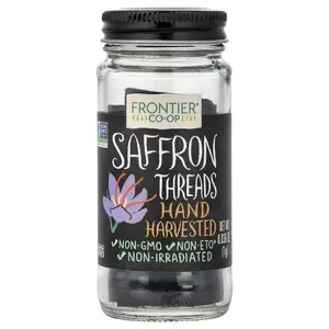 Frontier Co-op Saffron Threads, Hand Harvested, 0.036 oz (1 g)