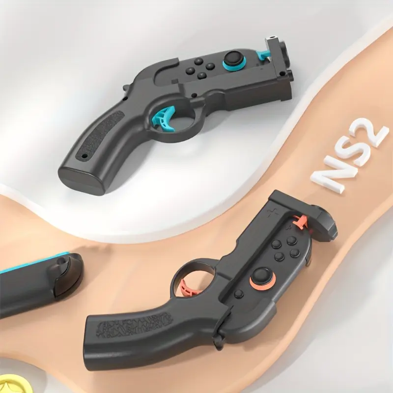2pc shooting gun grip controller for Nintendo Switch, dual guns and Joycon 2 anti-slip design, compatible with shooting games, gaming console accessories (not compatible with Switch 1)