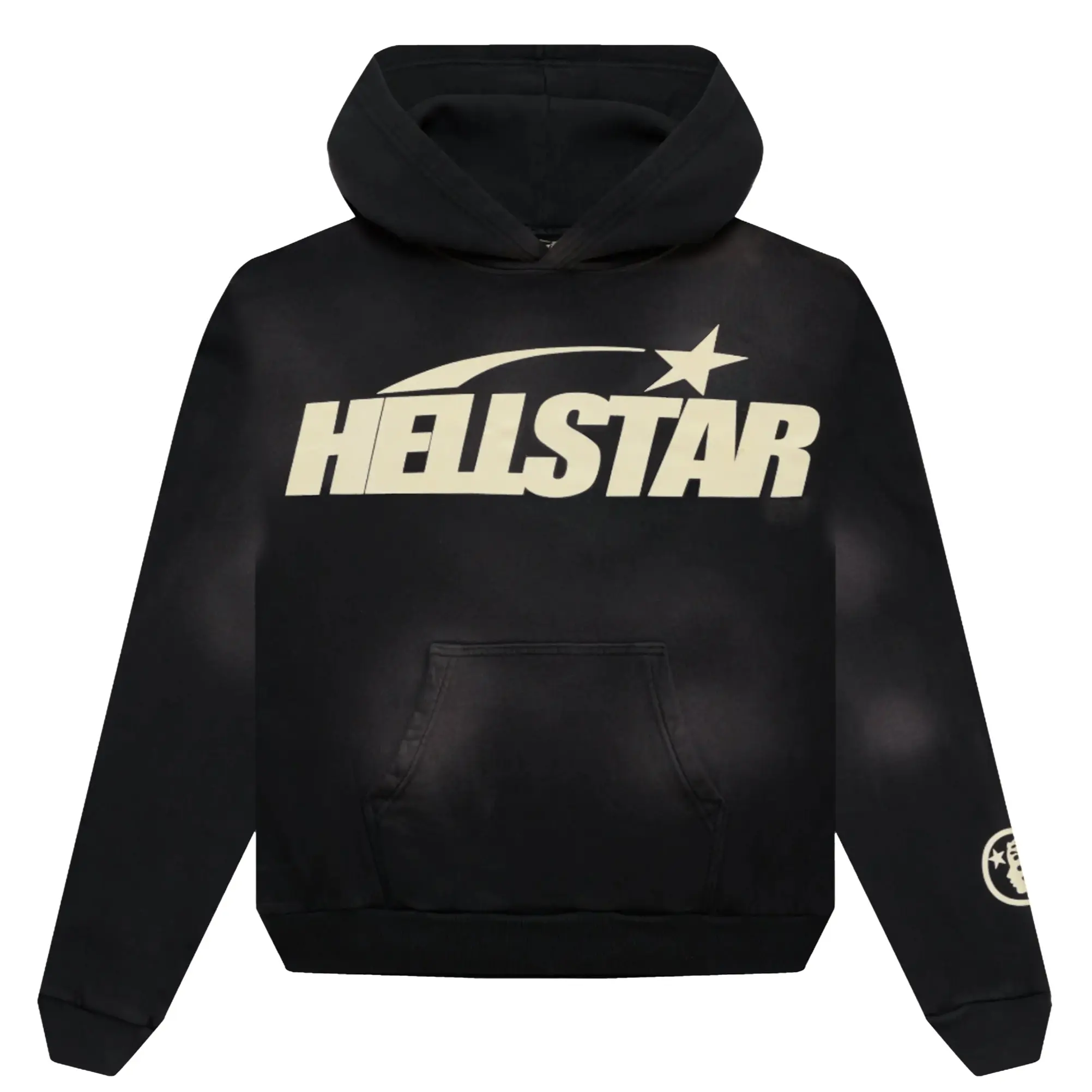 Hellstar Uniform Glitter Hoodie – Vintage Y2K Streetwear Pullover Sweatshirt, Neutral Graphic Hooded Top, Retro Urban Fashion for Men & Women, Casual Fall Winter Outfit