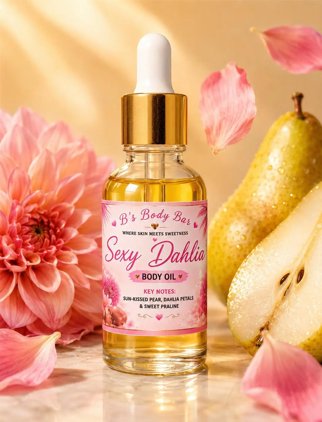 Silky Elixir Strawberry-Scented Capri Body Oil - Golden Avocado & Jojoba Blend, Unforgettable Moisturizing Cosmetic Moisturizer