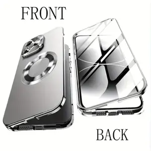 Premium Anti-Slip Magnetic Metal Protective Phone Case Cover, Compatible with iPhone 12–17 (Plus/Pro/Pro Max/Air), Mobile Accessory