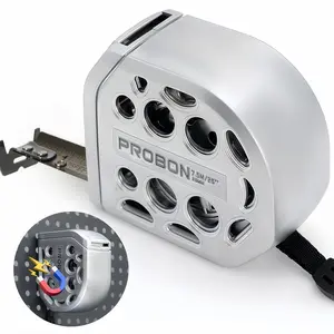 25ft/7.5m Magnetic Auto-Lock Steel Tape Measure, Scratch-Resistant, Washable, Hollow Design with Portable Hook – Perfect for Construction Sites & DIY Projects