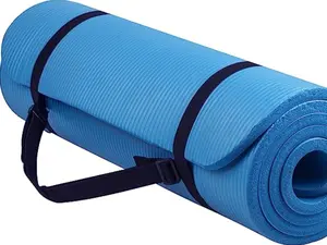 All Purpose 1/2-Inch Extra Thick High Density Anti-Tear Exercise Yoga Mat with Carrying Strap with Optional Yoga Blocks