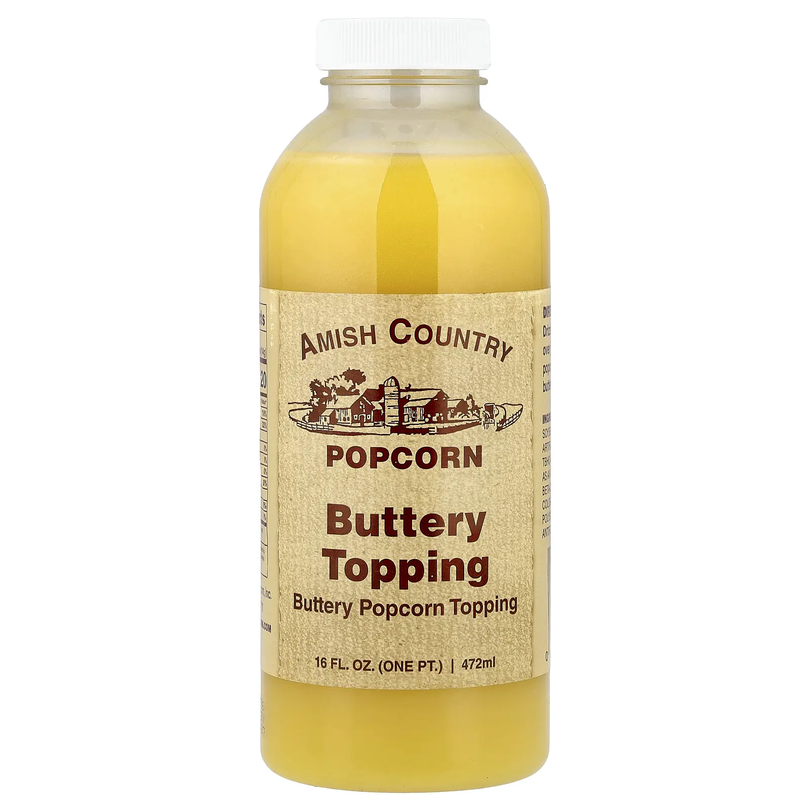 Amish Country Popcorn Buttery Popcorn Topping, 16 fl oz (472 ml)