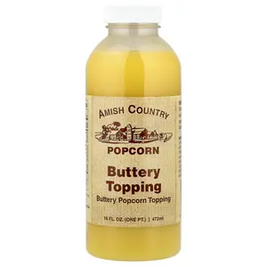 Amish Country Popcorn Buttery Popcorn Topping, 16 fl oz (472 ml)