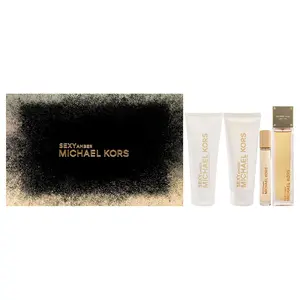 Michael Kors Sexy Amber 4-Piece Gift Set | Eau de Parfum 3.4 oz + Mini EDP + Body Lotion + Shower Gel
