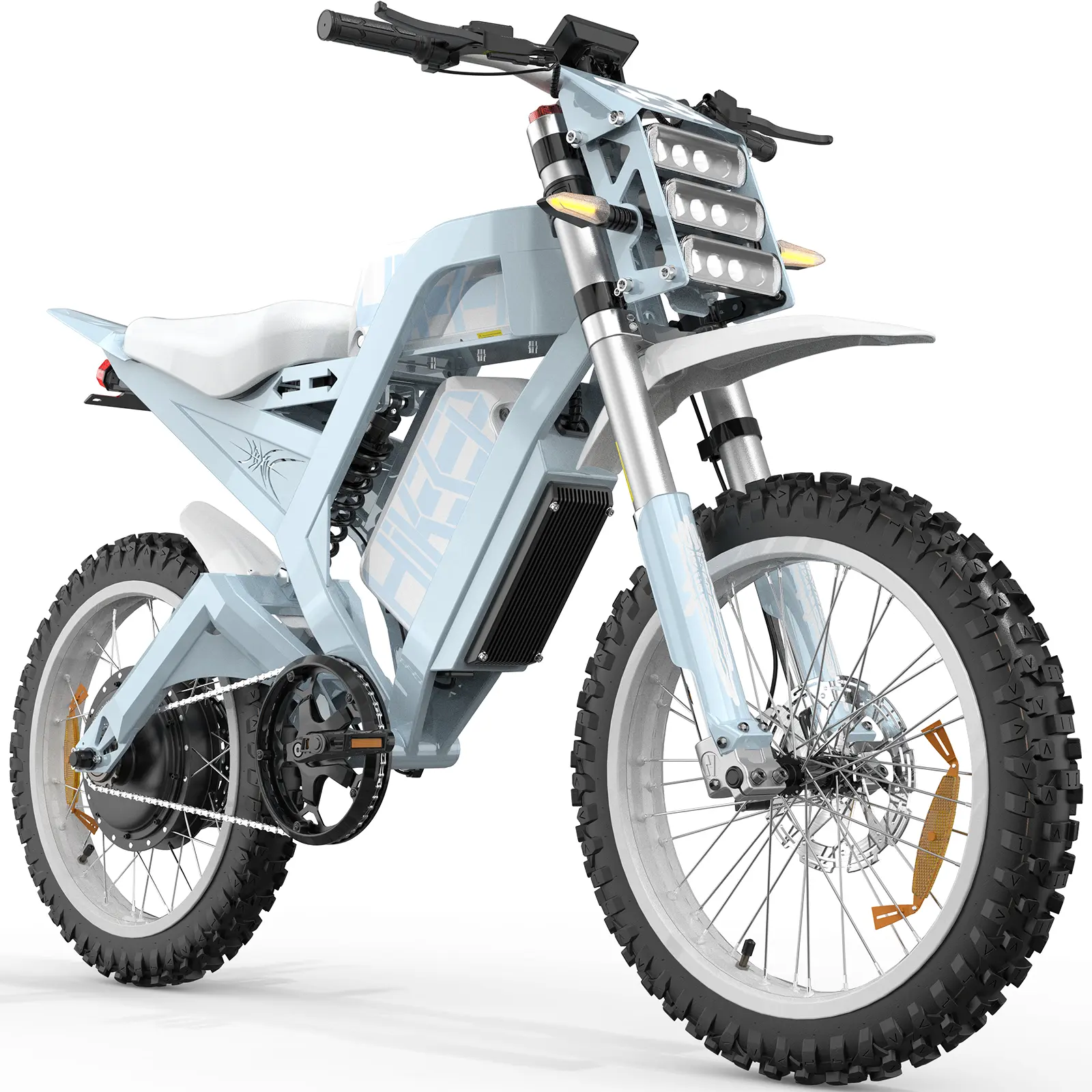 HIKEEP MA-D Adult All-Terrain Electric Mountain Bike for Trail Riding, 5000W Peak Power Motor, 110 Mi Range, Aluminum Frame, 19-Inch Tires, App & NFC Compatibility, Smart Charger