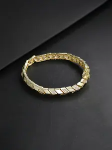 Iced Chics Snake Bone Chain Hip Hop Bracelet, Unisex Street Style, All Seasons, Copper Material, Casual Fashion Accessory